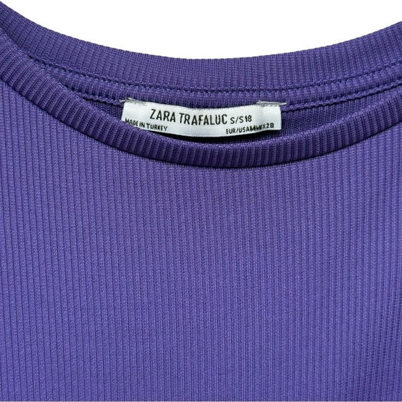ZARA TRAFALUC Purple Asymmetrical Maxi Dress Size Medium - Picture 6 of 7